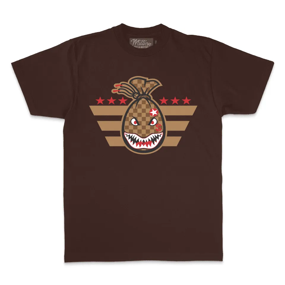 WWII Mouth Money Bag - Brown T-Shirt